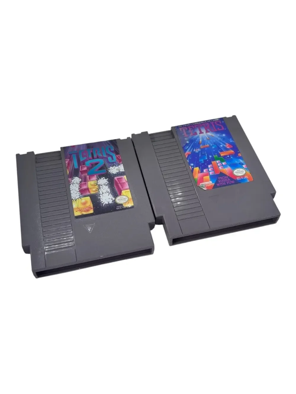 Tetris 1 and 2 I II Nintendo NES Original Puzzle Game Cartridge
